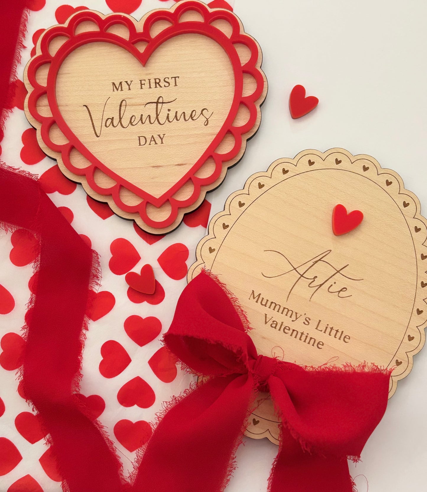 First Valentine’s Day Heart Plaque