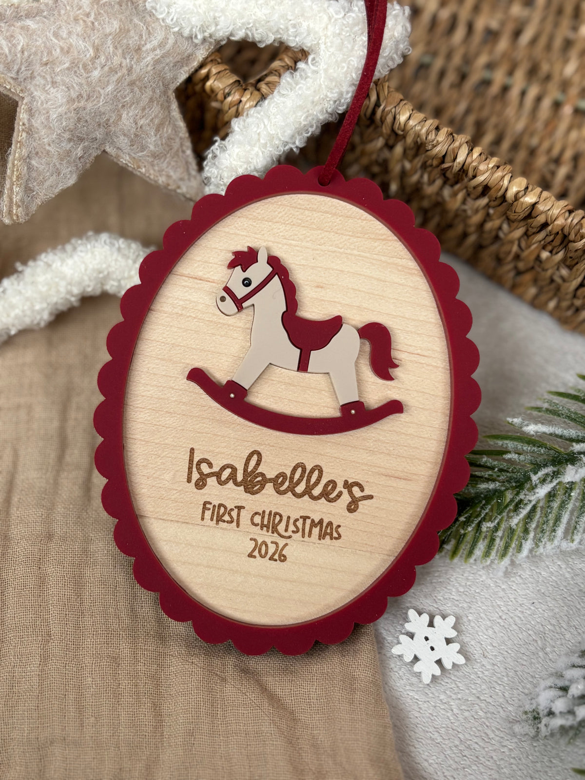 Baby’s First Christmas Rocking Horse Bauble