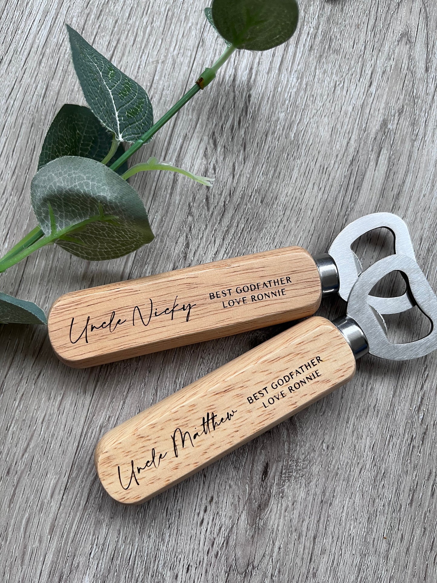 Personalised Beer Bottle Opener Best Godfather Godparent Gift