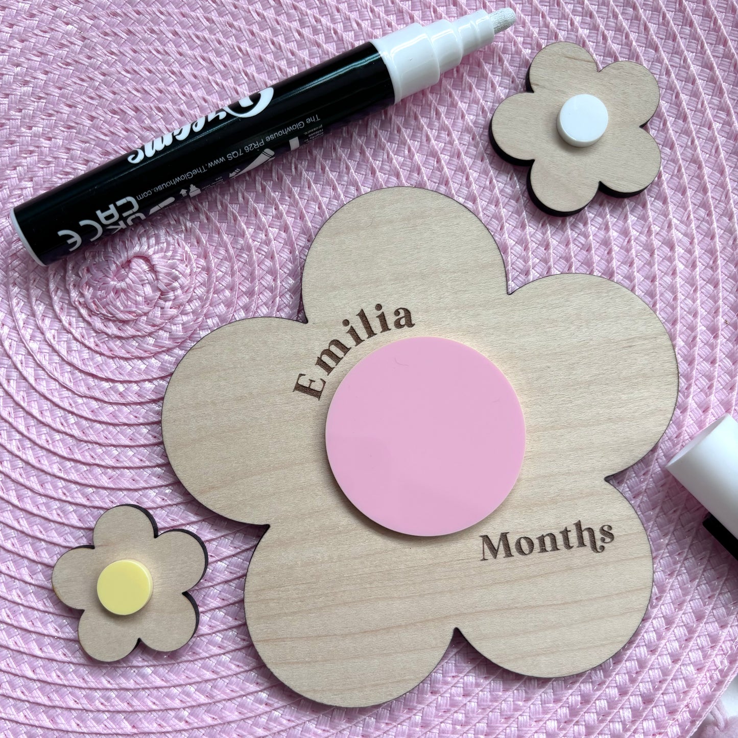 Personalised Flower Milestone Marker