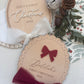 My First Christmas Personalised Plaque - Bow