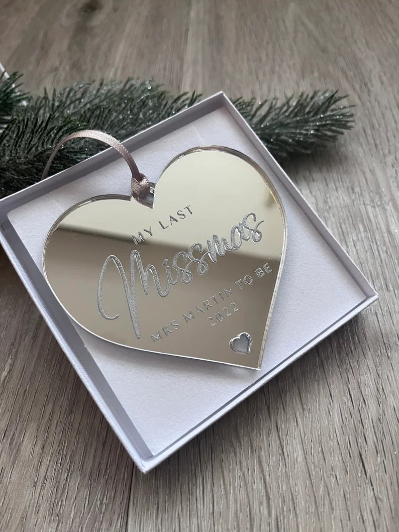 Personalised Last Missmas Bauble