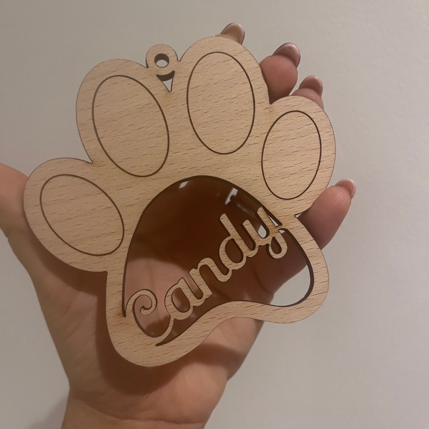 Personalised Pet Paw Print Bauble