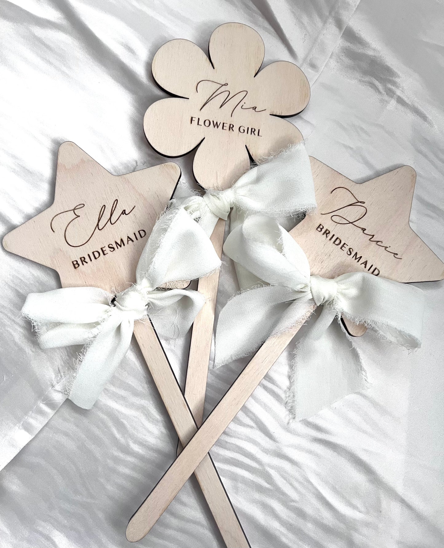 Personalised Bridesmaid or Flower Girl Wedding Wand