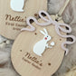 Bunnies and Bows First Easter Plaque & Basket Tag