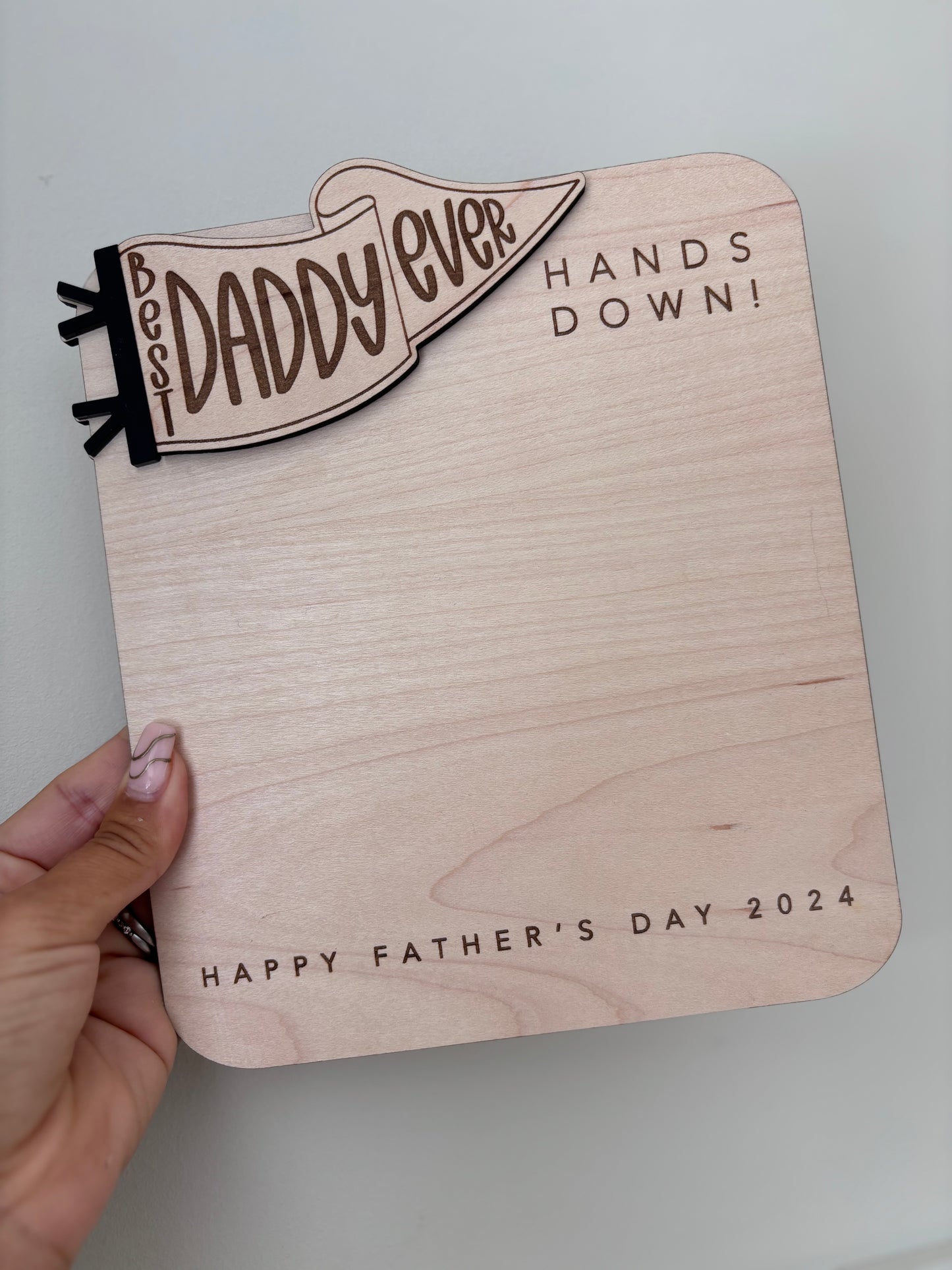 Best Daddy DIY Hand Print Plaque