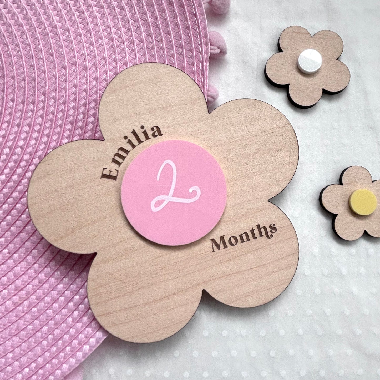 Personalised Flower Milestone Marker