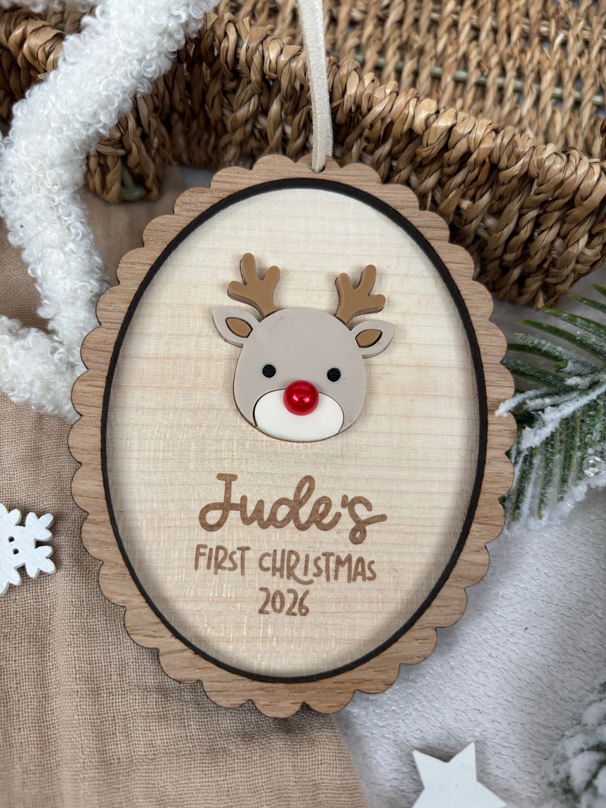Baby’s First Christmas Rudolf Bauble