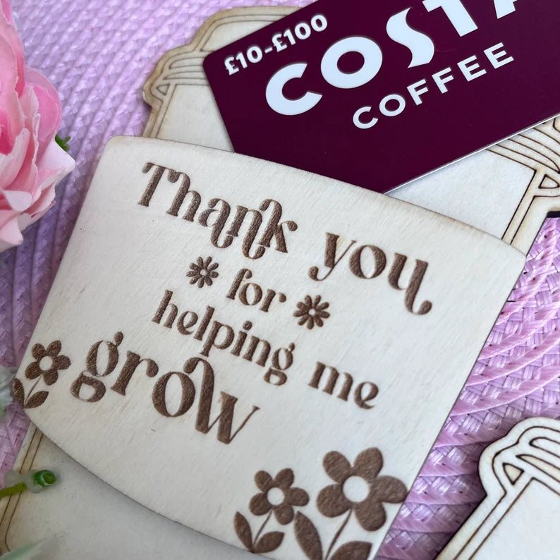 Coffee Cup Gift Card Holder