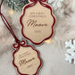 First Christmas Bow Photo Plaque & Bauble