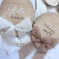 Hello World Wooden Birth Announcement Plaque