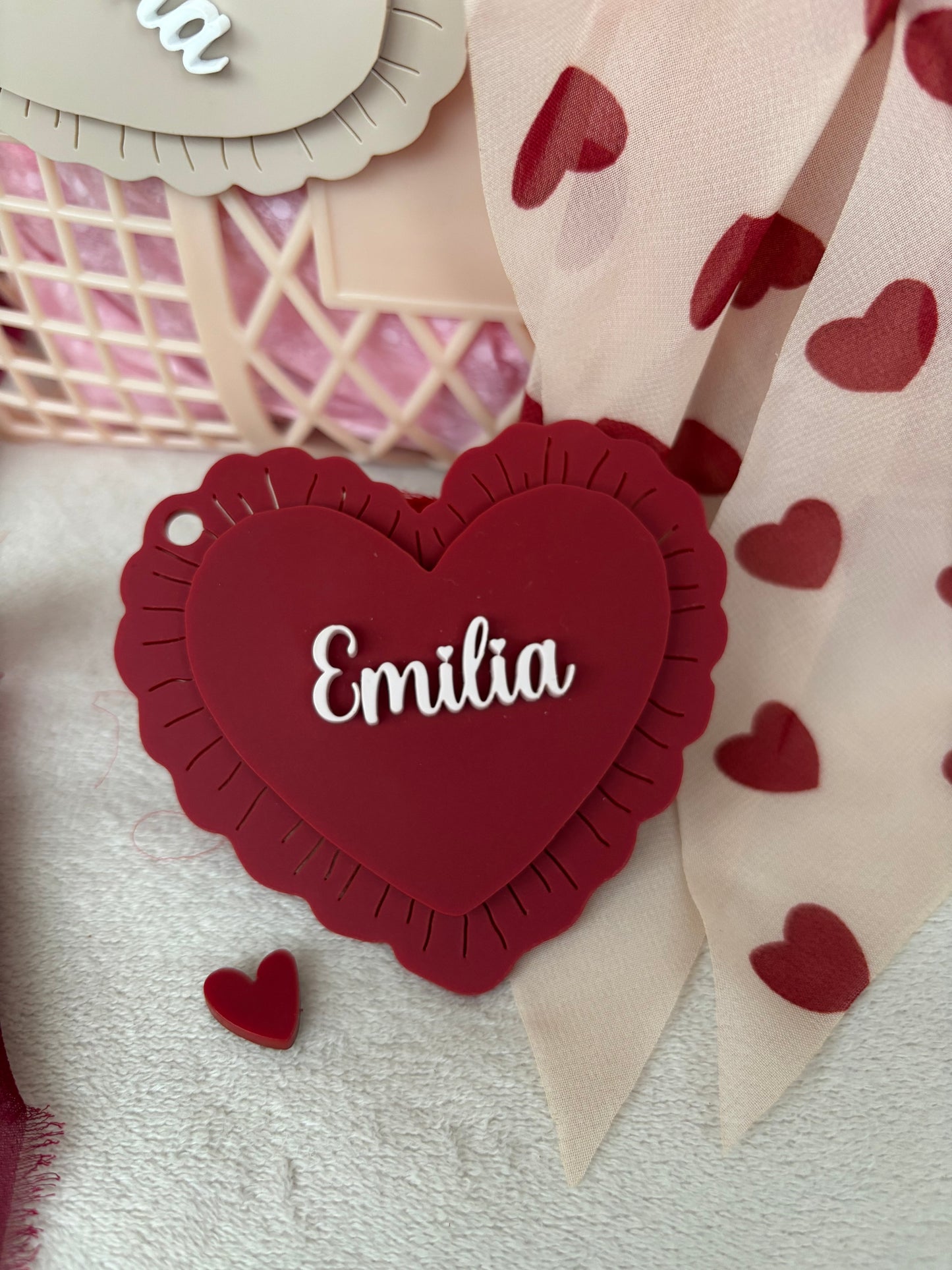 Ruffle Heart Tags