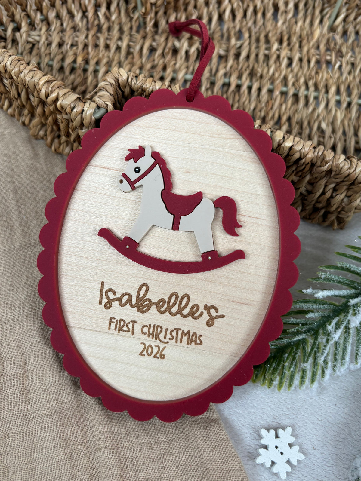 Baby’s First Christmas Rocking Horse Bauble