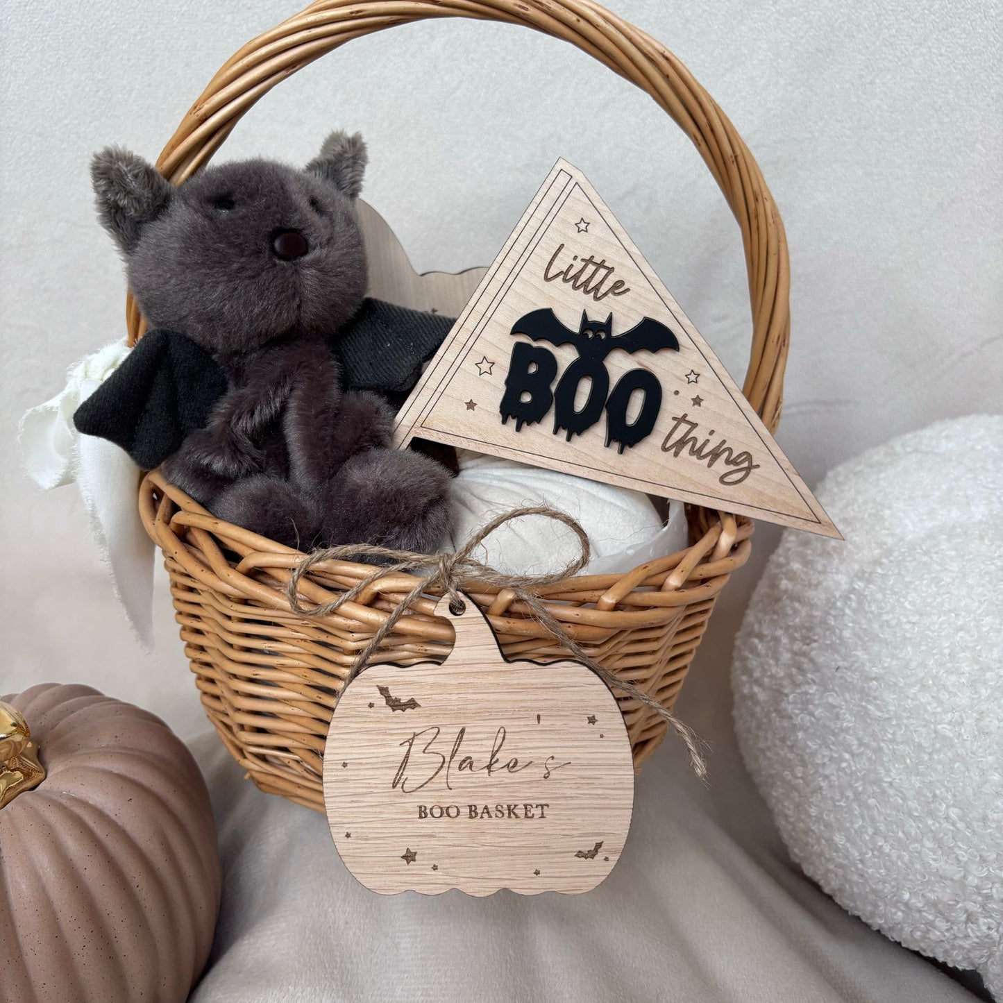 Boo Basket Pumpkin Halloween Tag