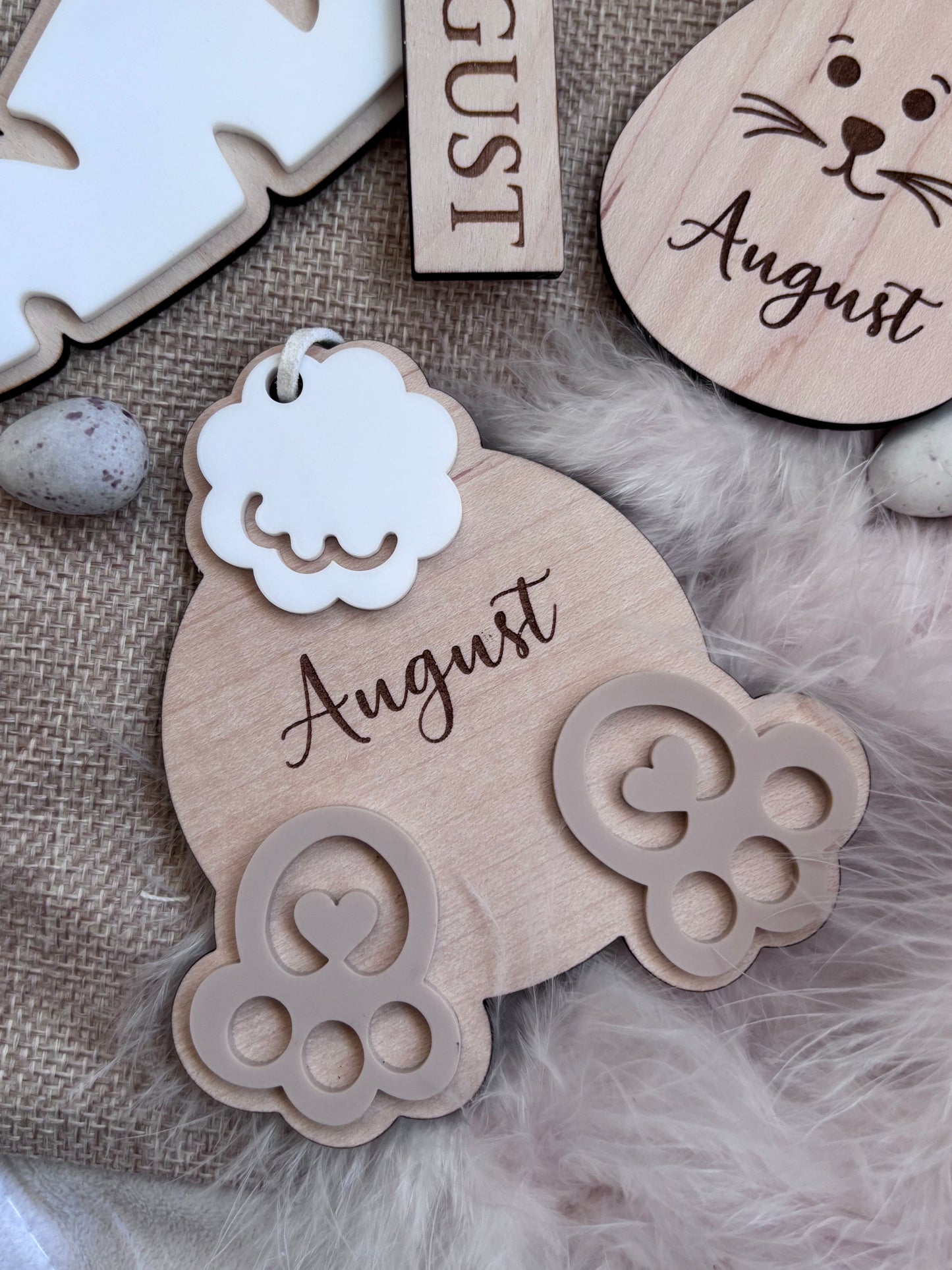 Personalised Easter Bunny Tail Tags