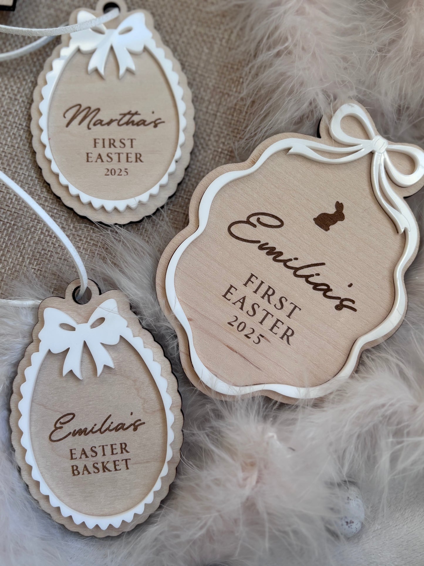 Personalised First Easter Bow Plaque