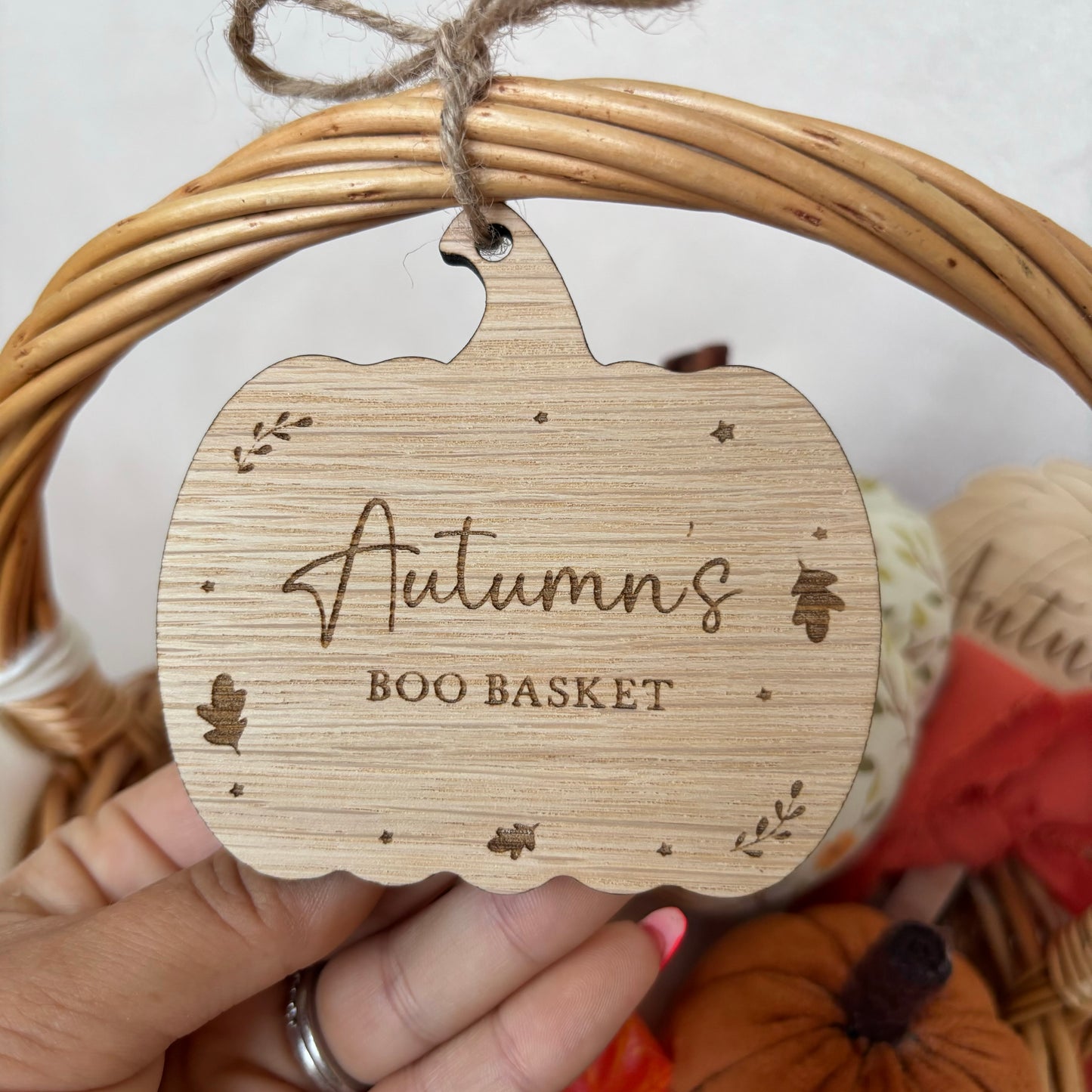 Boo Basket Pumpkin Halloween Tag