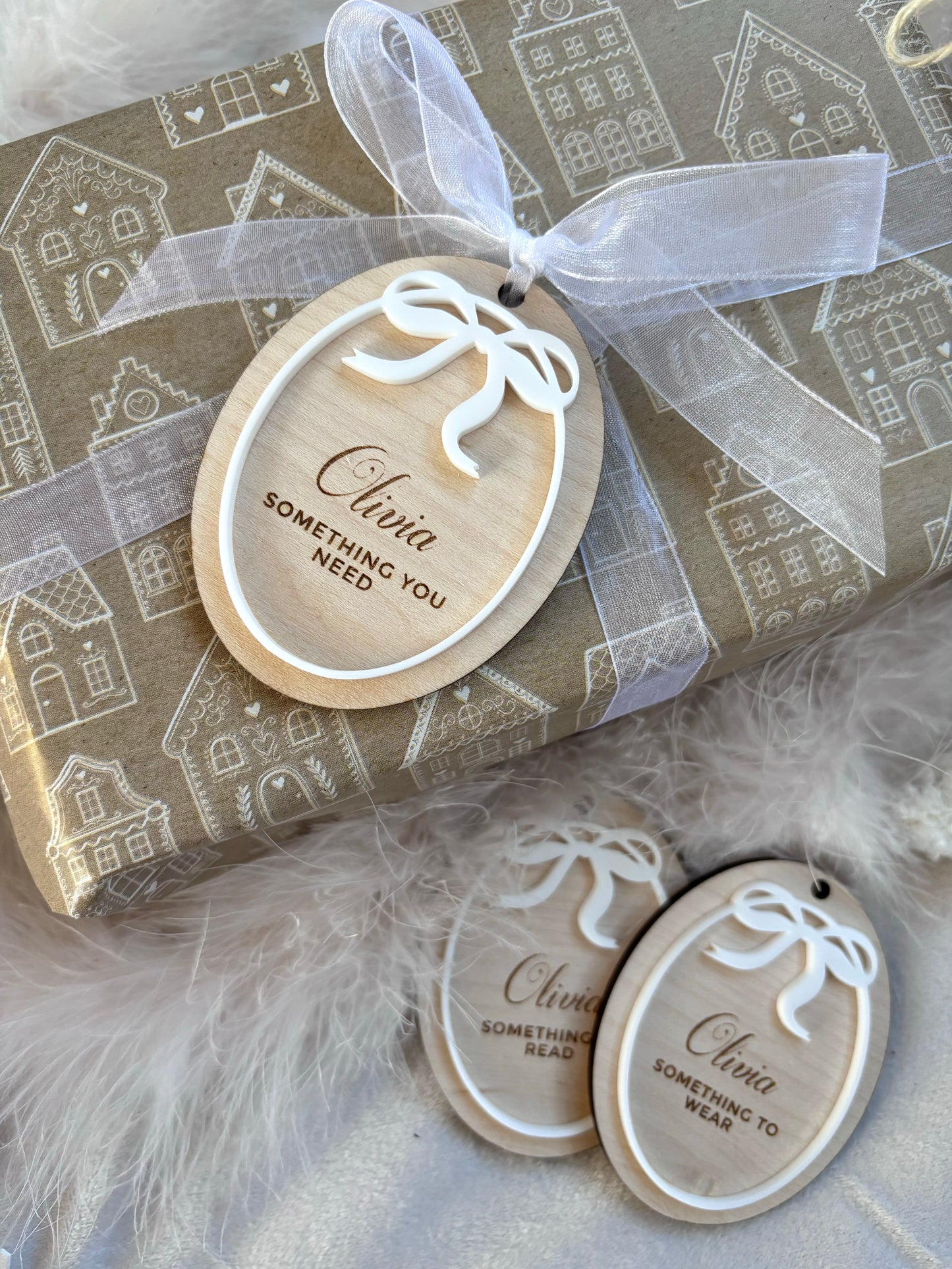 Mindful Gifting Wooden Tags - Bows