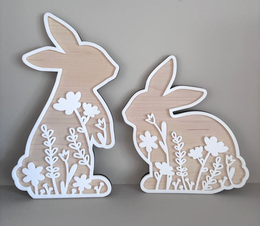 Floral Bunny Wall Decor