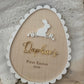 My First Easter Egg Scallop Bunny Plaque