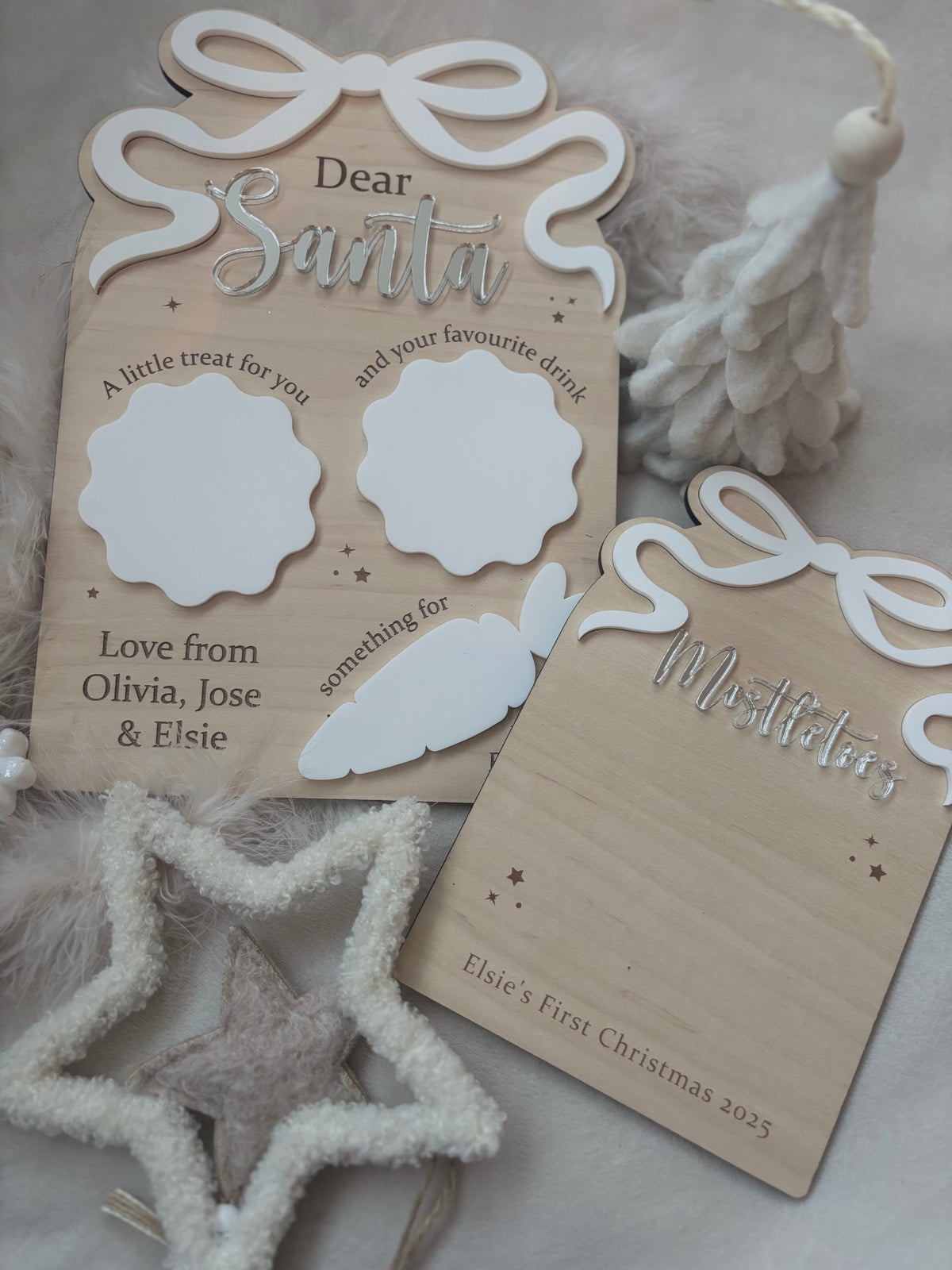 Santa’s Christmas Eve Treat Board - Bow Design