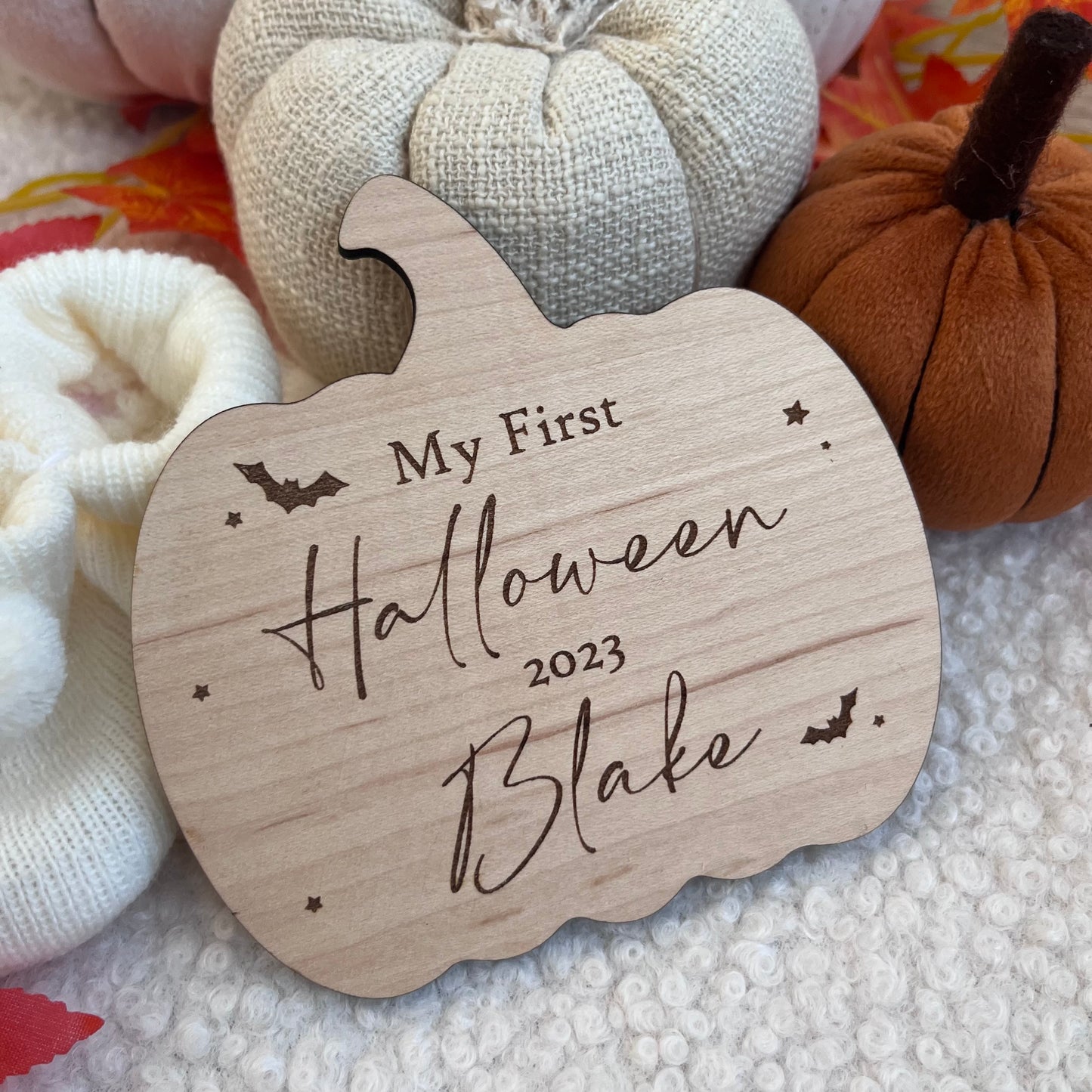 Personalised Pumpkin Keepsake Plaque