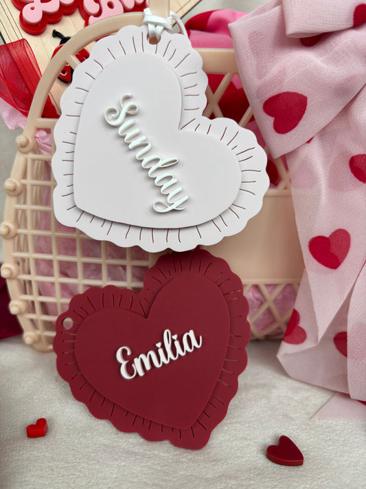 Ruffle Heart Tags