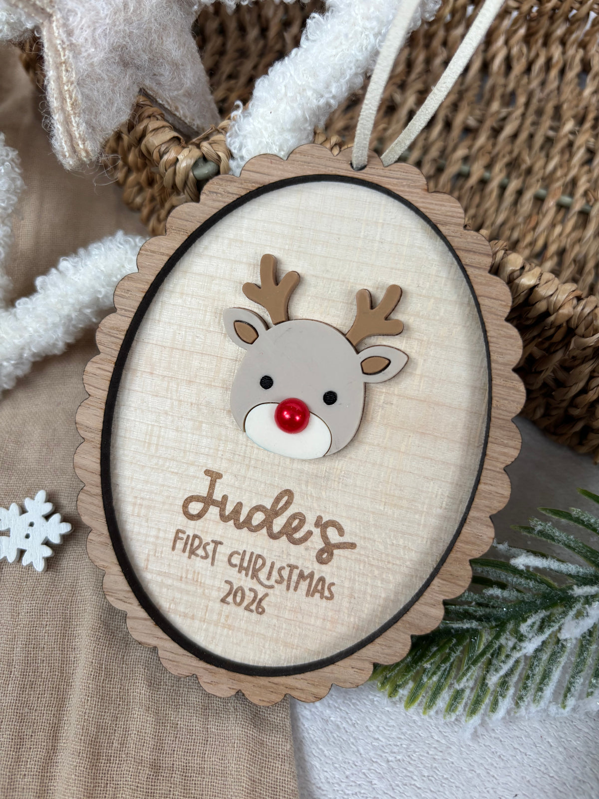 Baby’s First Christmas Rudolf Bauble
