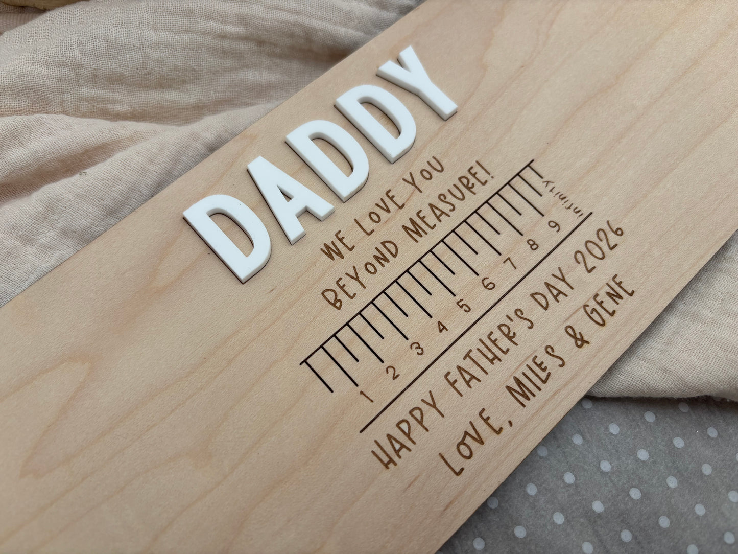 Personalised Father’s Day Handprint Plaque - Loved beyond measure