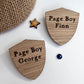 Personalised Page Boy Badge, Page boy Gift, Mini Best Man Badge