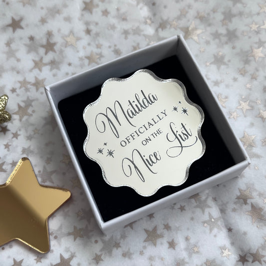 Personalised Nice List Badge