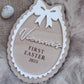 Personalised First Easter Scallop Plaque