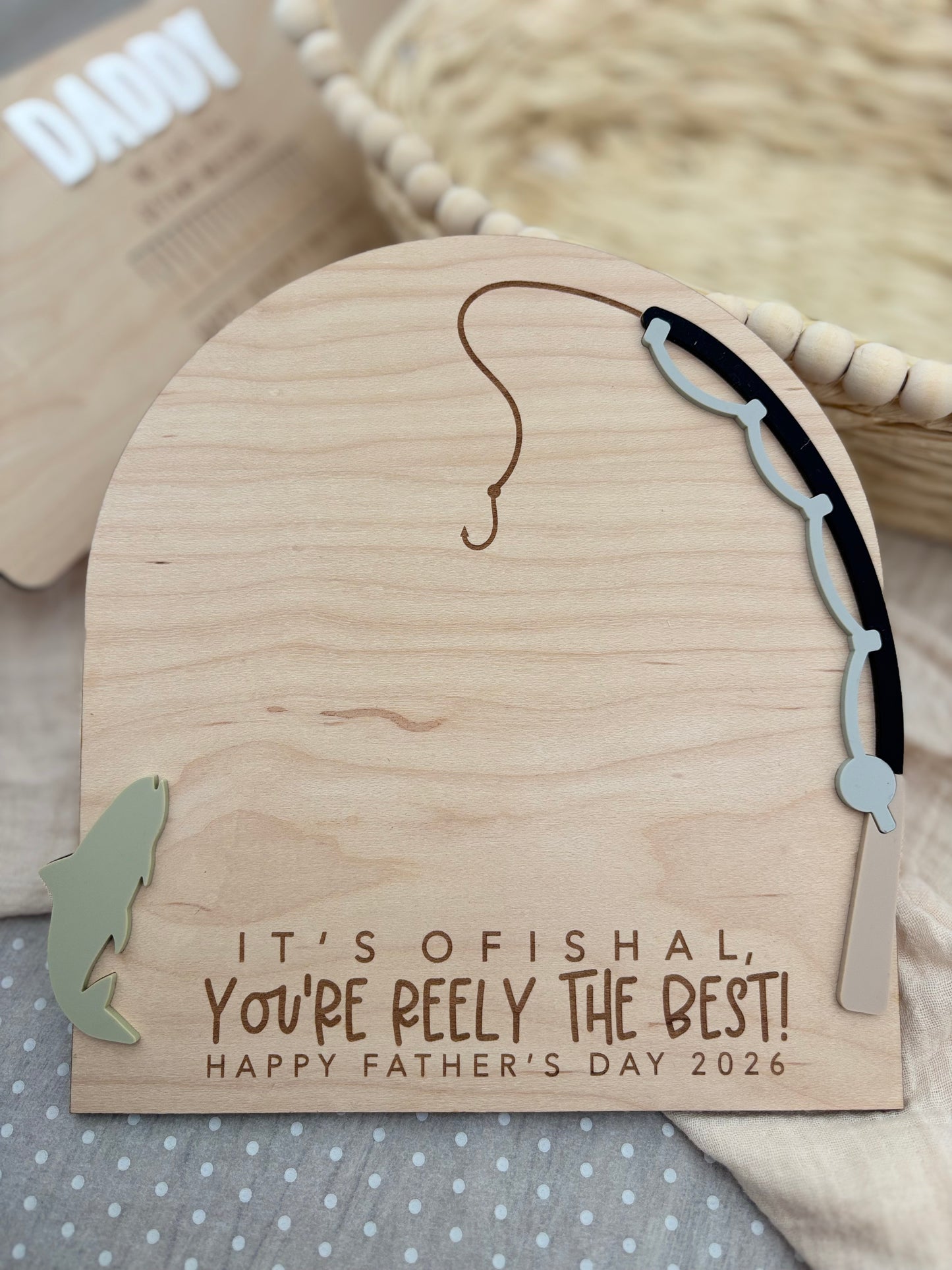 Father’s Day Fishing Theme - Handprint/Footprint Gift Plaque
