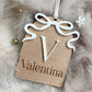 Personalised Bow Initial Bauble