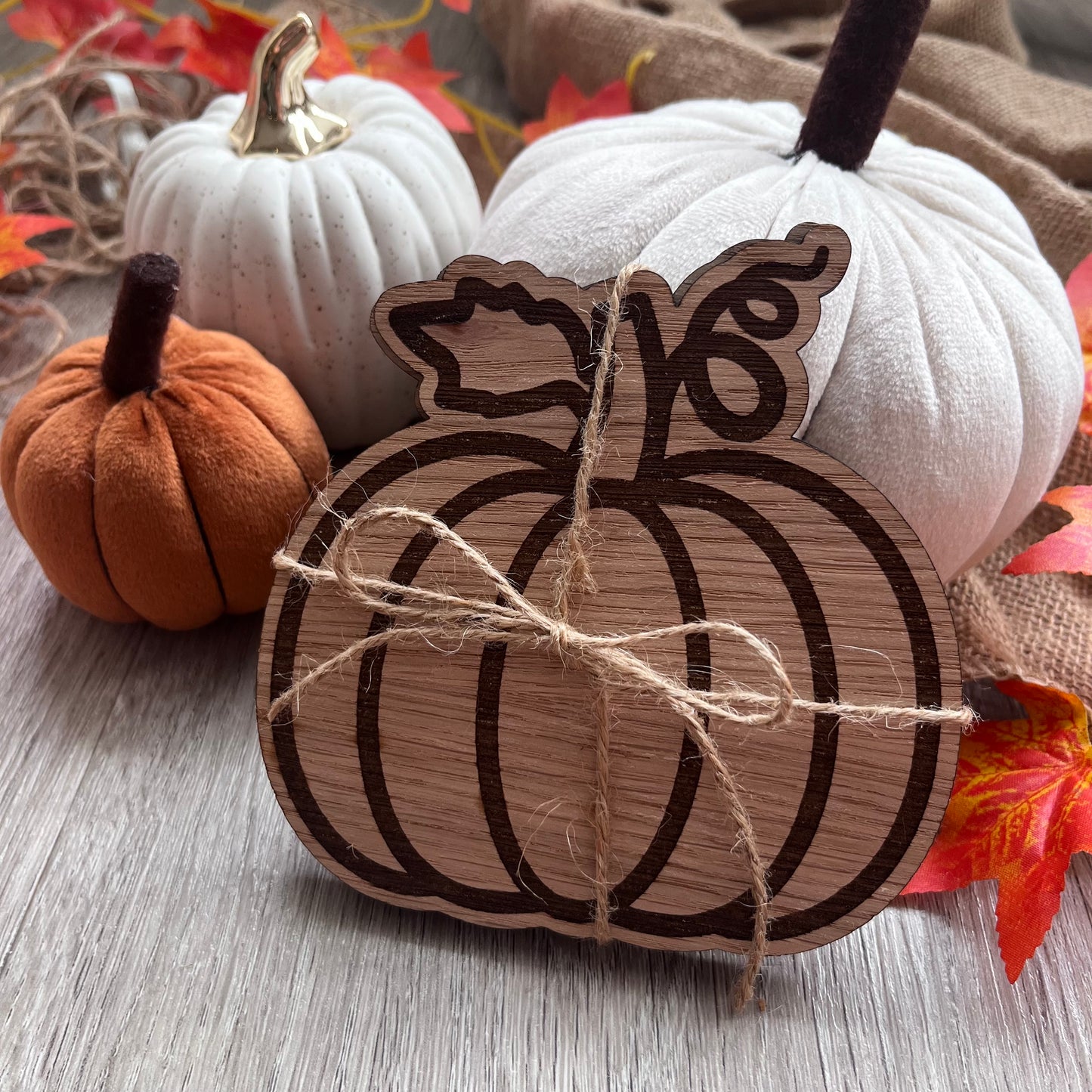 Wooden Pumpkin Coasters