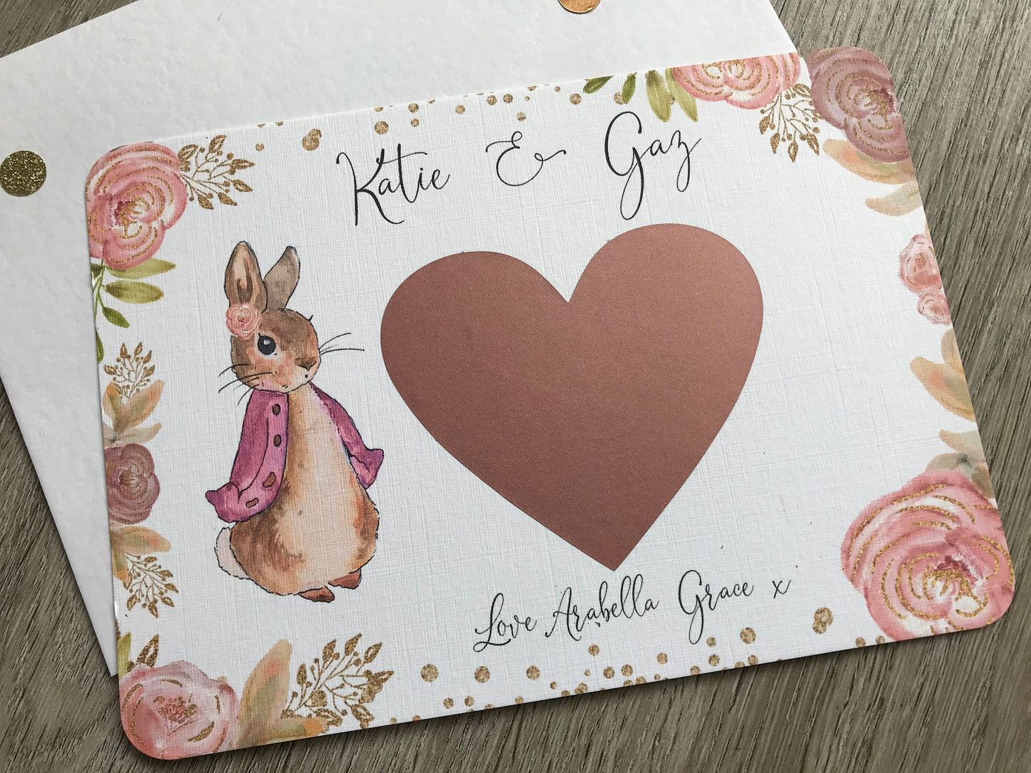 Personalised Godparent Proposal Flopsy Bunny Scratchcard