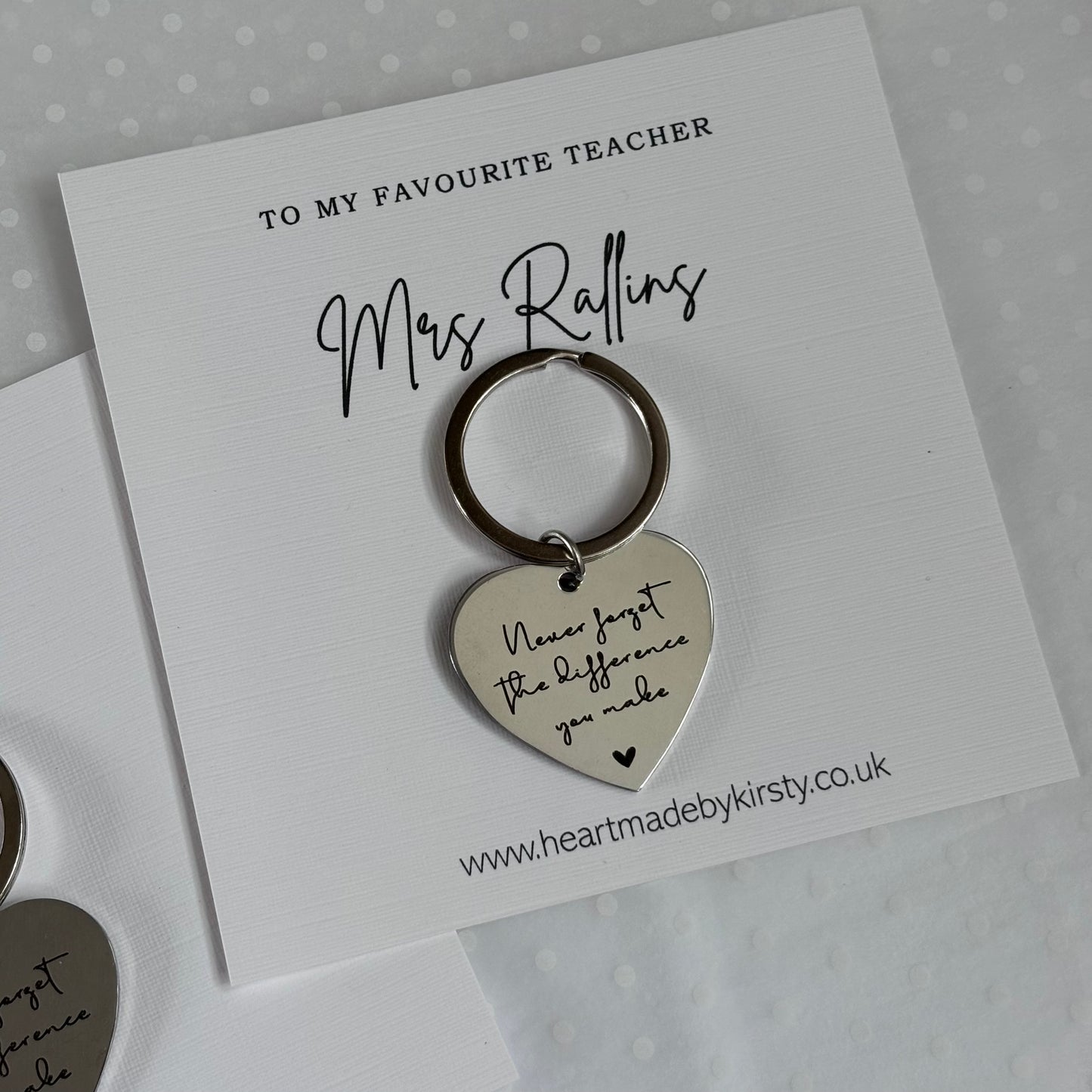 Teacher Heart Keyring