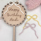 Personalised Wooden Cake Topper - Bow