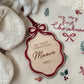 First Christmas Bow Photo Plaque & Bauble