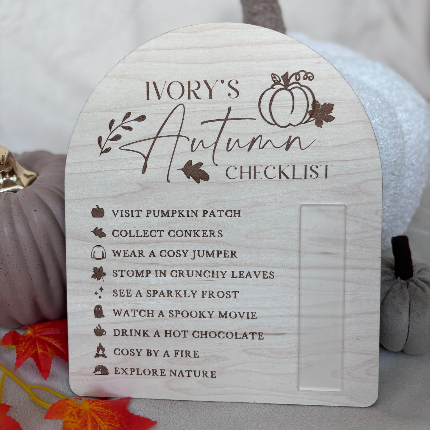 Personalised Autumn Checklist