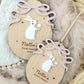 Bunnies and Bows First Easter Plaque & Basket Tag