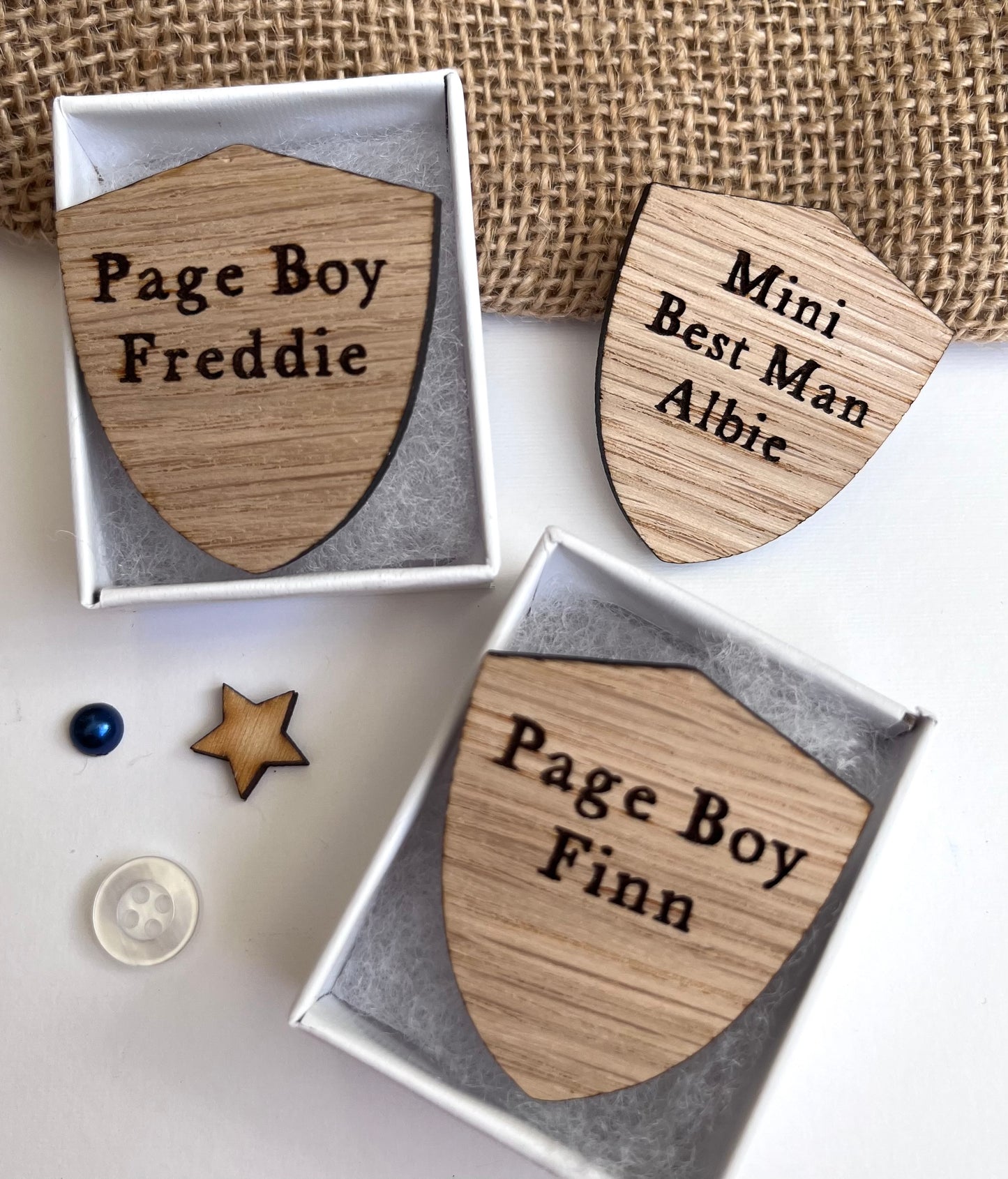 Personalised Page Boy Badge, Page boy Gift, Mini Best Man Badge