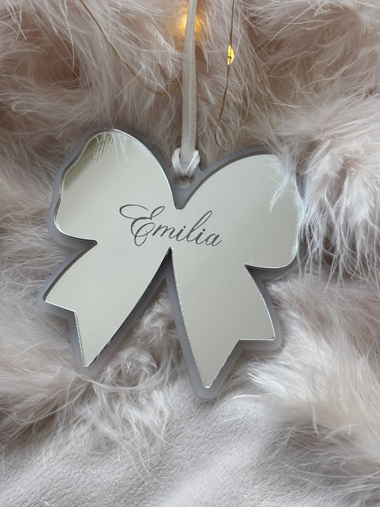 Personalised Bow Bauble