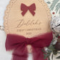 My First Christmas Personalised Plaque - Bow