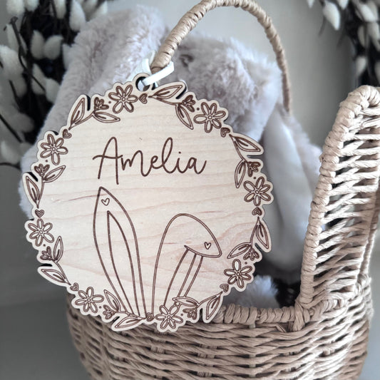 Personalised Easter Wreath Tag