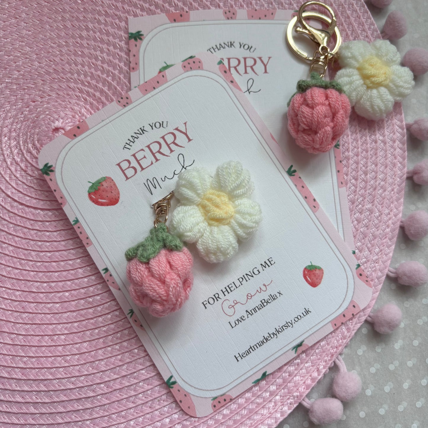 Strawberry - Thank you Teacher Keyring