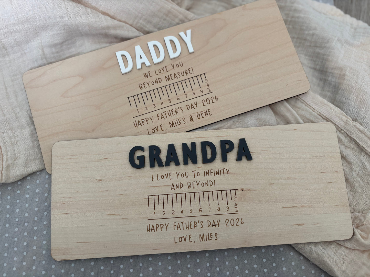 Personalised Father’s Day Handprint Plaque - Loved beyond measure