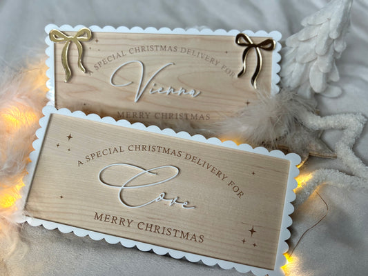 Christmas Eve Crate Scallop Plaques