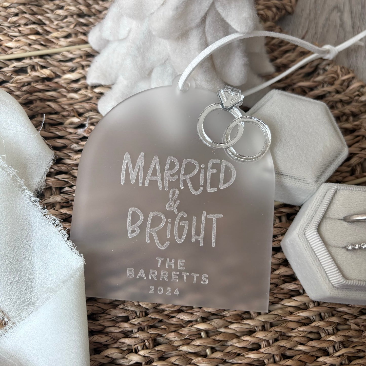 Married and Bright Personalised Bauble