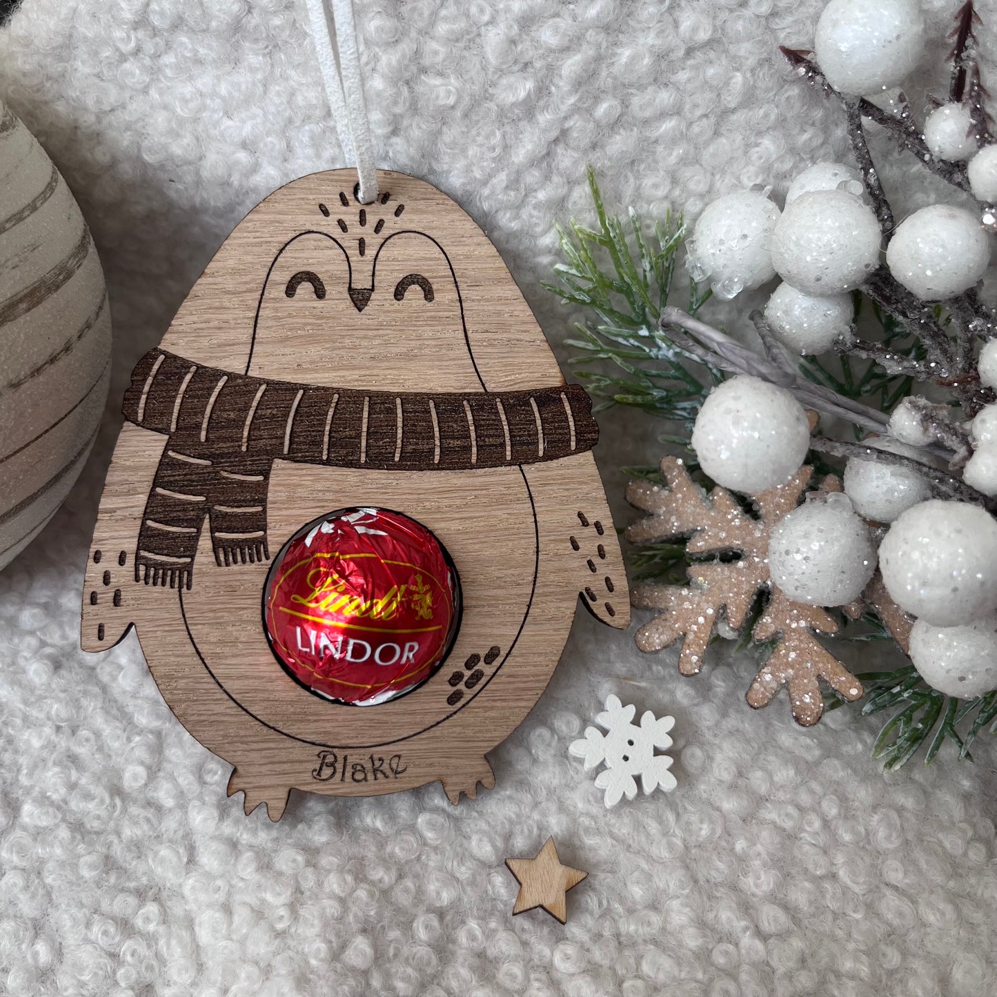 Personalised Tree Bauble - Lindt Chocolate Holder